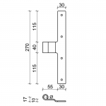 28 CiFALL T Shape Hinge With Small Step Hardware For Shutters
