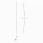 2CC.063.0170 pba Pull Handle in Stainless Steel AISI 316L