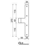 30 CiFALL T Shape Hinge Straight Long Neck Hardware For Shutters