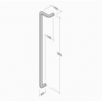 310 pba Pull Handle in through coloured Polyamide