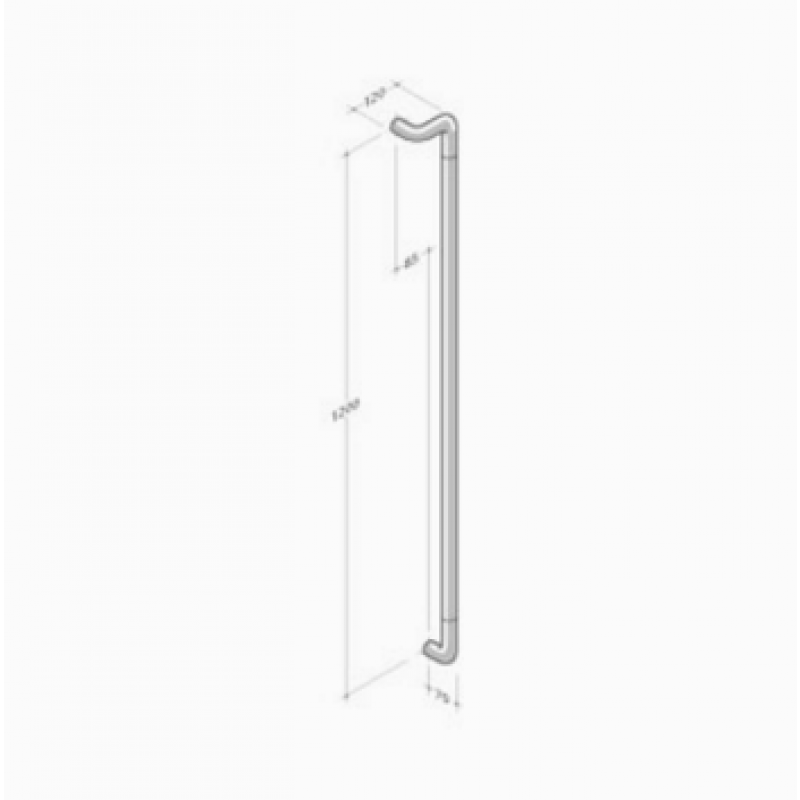 310 pba Pull Handle in through coloured Polyamide