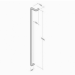 310 pba Pull Handle in through coloured Polyamide