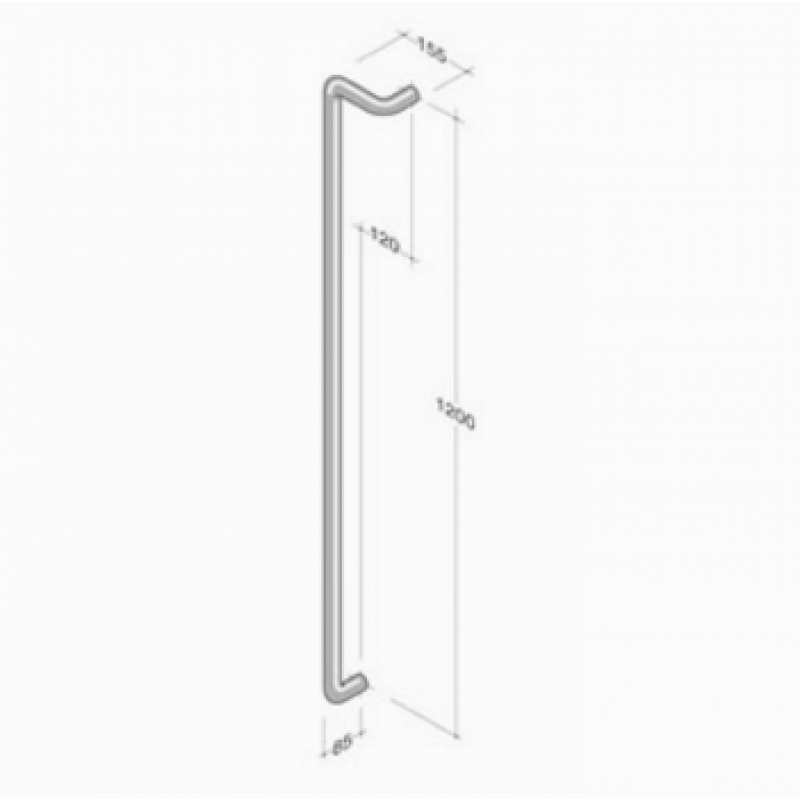 310 pba Pull Handle in through coloured Polyamide