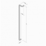 310 pba Pull Handle in through coloured Polyamide