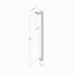 310 pba Pull Handle in through coloured Polyamide