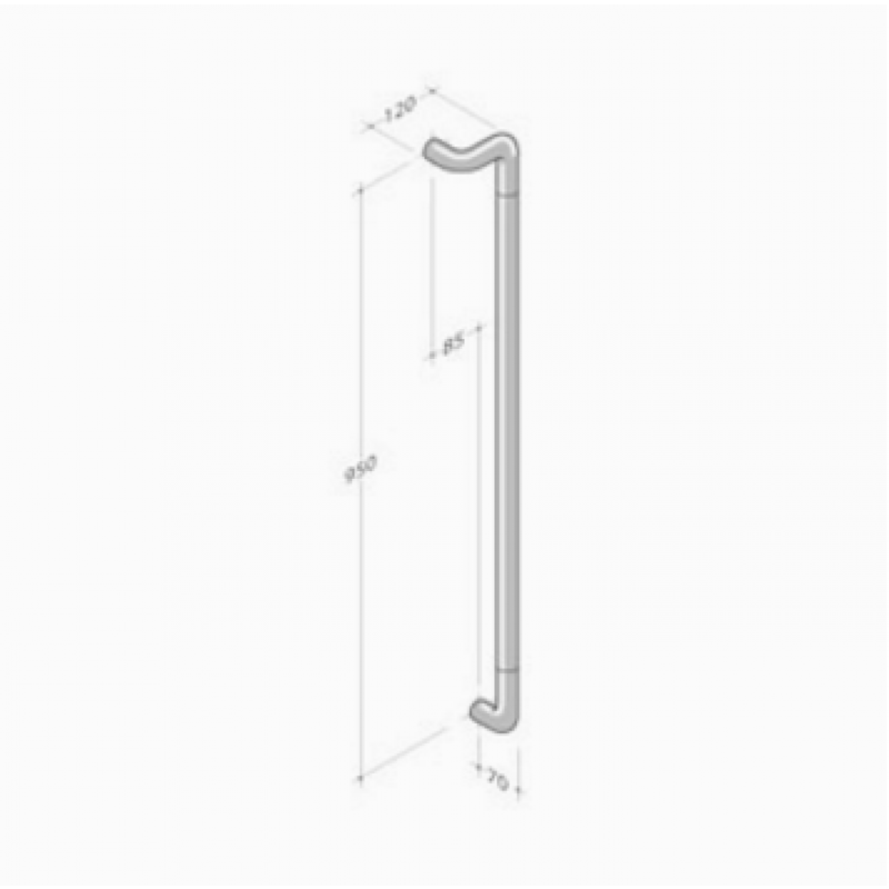 310 pba Pull Handle in through coloured Polyamide