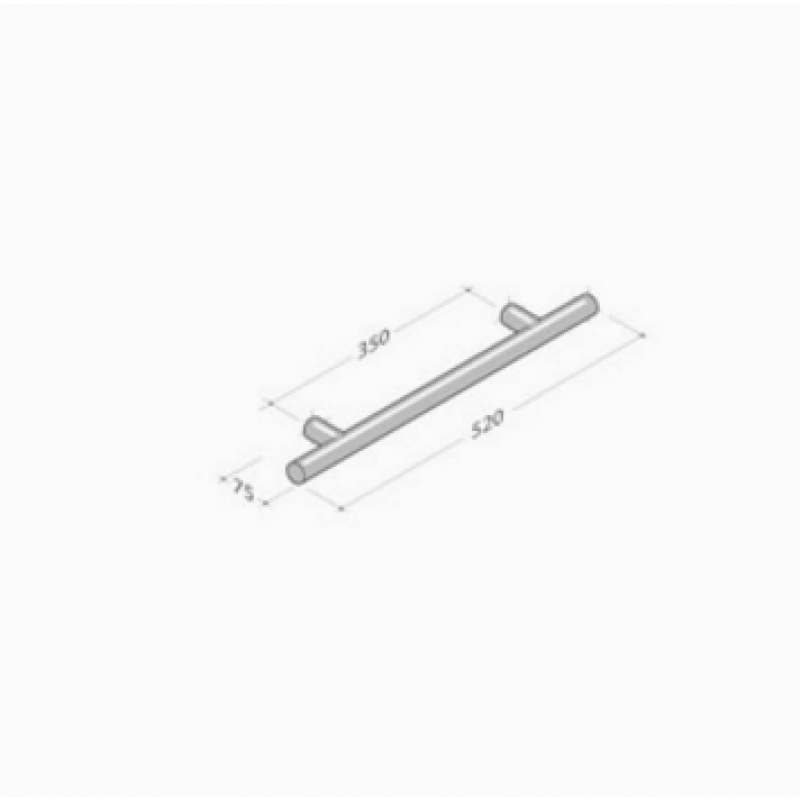313 pba Pull Handle in through coloured Polyamide
