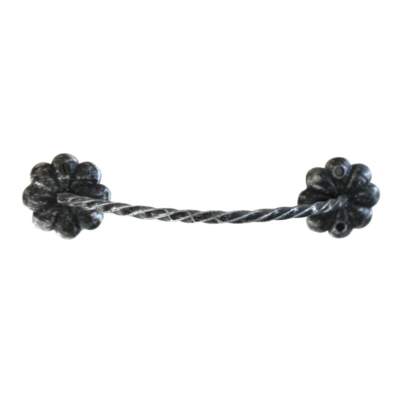 3223 Horizontal Floreal Wrought Iron Furniture Handle Lorenz Ferart