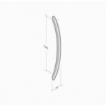 316 pba Pull Handle in through coloured Polyamide