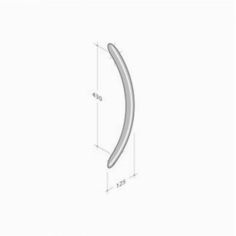 316 pba Pull Handle in through coloured Polyamide
