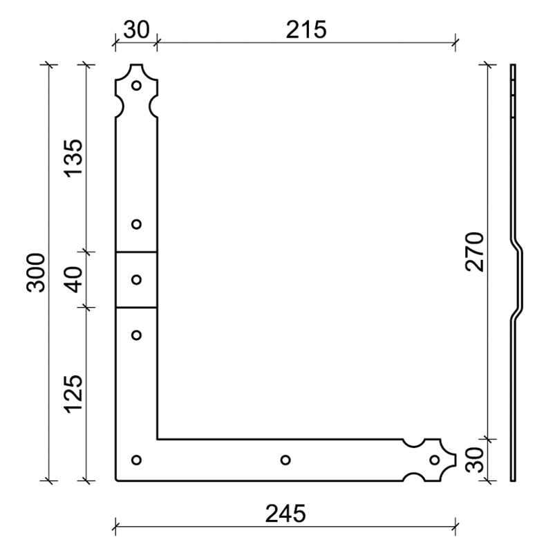 35 CiFALL L Shape Adjustable Hinge Aluminium Hardware For Shutters