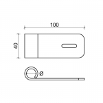 38 Straight CiFALL Straight Hinge Aluminium Hardware For Shutters