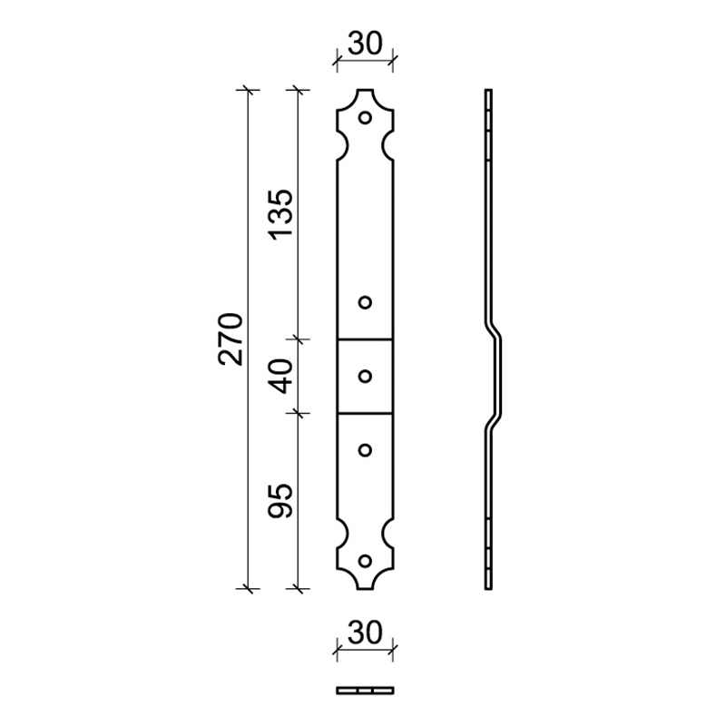 39 CiFALL Adjustable Hinge for Third Casement with Straight Hinge and Pivot