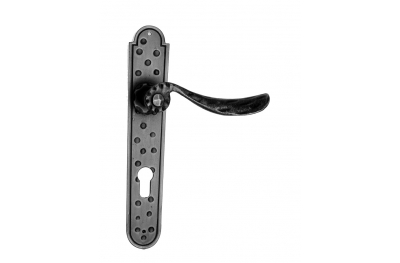 500 Galbusera Door Handle with Plate Artistic Wrought Iron