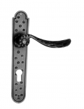 500 Galbusera Door Handle with Plate Artistic Wrought Iron