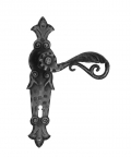 505 Galbusera Door Handle with Plate Artistic Wrought Iron