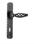 506 Galbusera Door Handle with Plate Artistic Wrought Iron