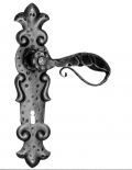 508 Galbusera Door Handle with Plate Artistic Wrought Iron