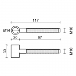 50 CiFALL Anuba Hinge for Chemical Plug Hardware For Shutters