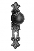 59/G Ø75 Turning Door Knob on Plate Artistic Wrought Iron