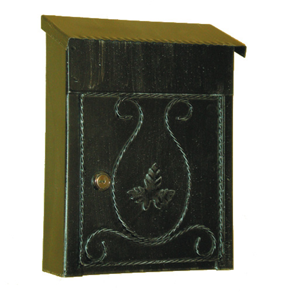 6007 Wrought Iron Handmade Mailbox Carrying Envelopes and Newspapers Lorenz