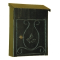 6007 Wrought Iron Handmade Mailbox Carrying Envelopes and Newspapers Lorenz