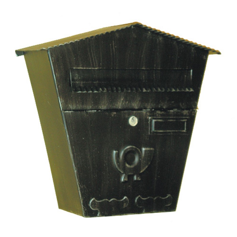 6003 Wrought Iron Handmade Mailbox Carrying Envelopes and Newspapers Lorenz