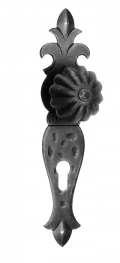60/F Ø65 Fixed Door Knob on Plate Artistic Wrought Iron