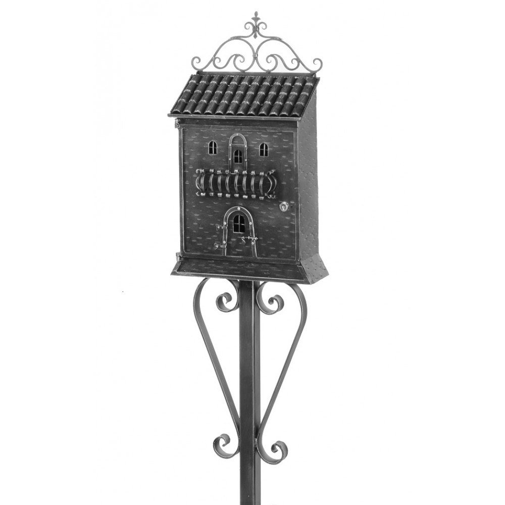 868 Galbusera Scaffold Pole Mailbox Artistic Wrought Iron