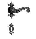 901 Galbusera Wrought Iron Door Handle with Rosette