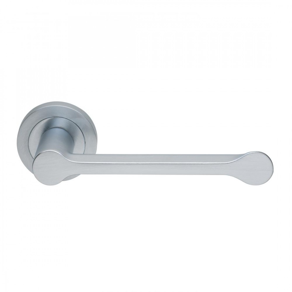 Alamaro Design Manital Satin Chrome Brass Pair of Door Lever Handles