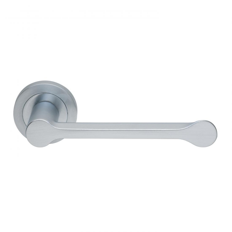 Alamaro Design Manital Satin Chrome Brass Pair of Door Lever Handles