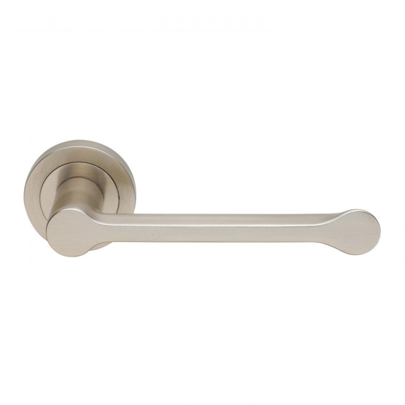 Alamaro Design Manital Satin Nickel Brass Pair of Door Lever Handles