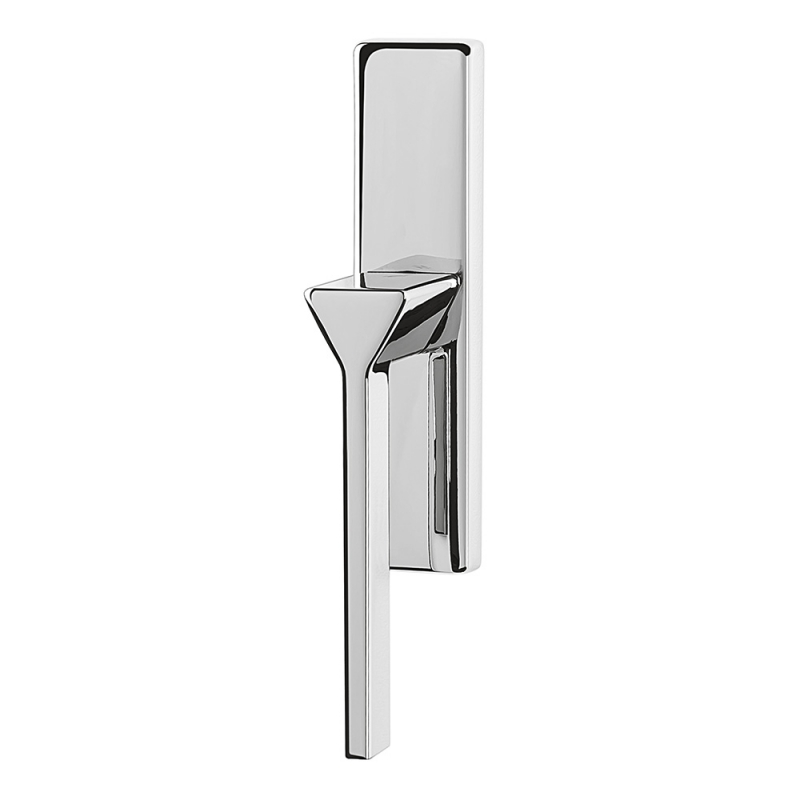 Ama Polished Chrome Door Handle on Rosette by Designer Architect Andrea Maffei for Colombo Design