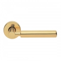 Amleto Manital Polished Brass Pair of Handles on Rosette