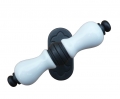 Amsterdam Galbusera Dry Keep Window Handle Porcelain and Wrought Iron