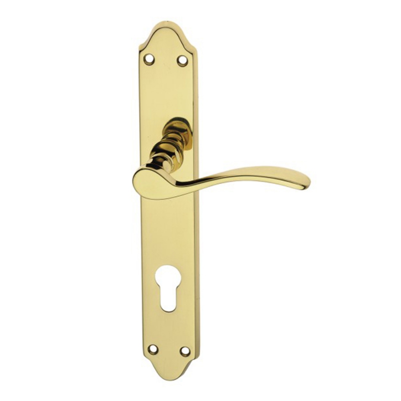 Anna Door Handle on Plate Brass-made Easy Line PFS Pasini