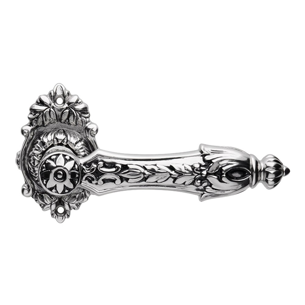 Arcadia French Black Door Handle with Rose Ideal for Luxury Hotel by Linea Calì
