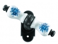 Athens Galbusera Window Handle with Rosette Porcelain and Wrought Iron
