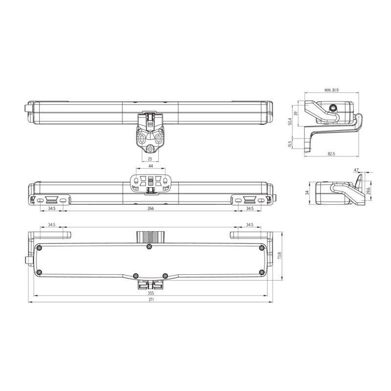 Kato 253 Nekos Chain Actuator 24V 250N Adjustable Stroke 240/360mm
