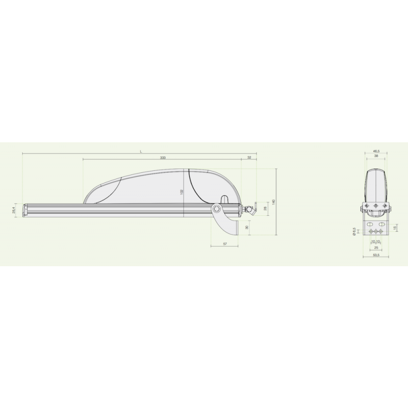 Rack Actuator Airwin A65 650N 230V 50 Hz Comunello Mowin