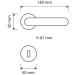 Aura Linea Calì Door Handle with Rosette Choice of Finish