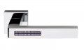 Barletta Crystal 2 Blue Door Handle on Square Rosette Fashion Line PFS Pasini