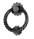 608 Door Knocker with Rosetta Galbusera Artistic Wrought Iron