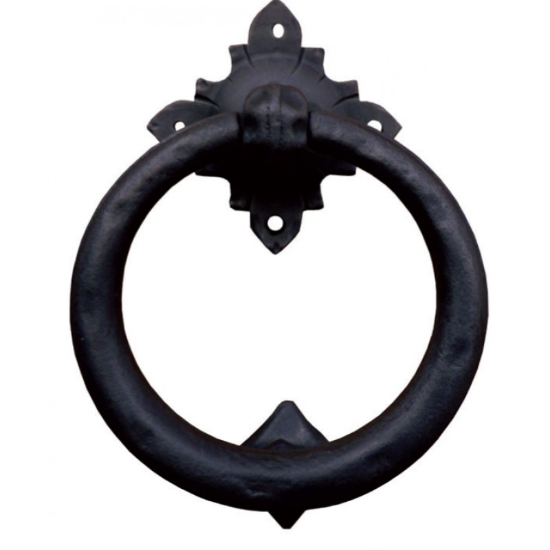 Sun Door Knocker with Ring Galbusera Wrought Iron