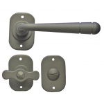 Bern Galbusera Door Handle with Rosette and Escutcheon Plate