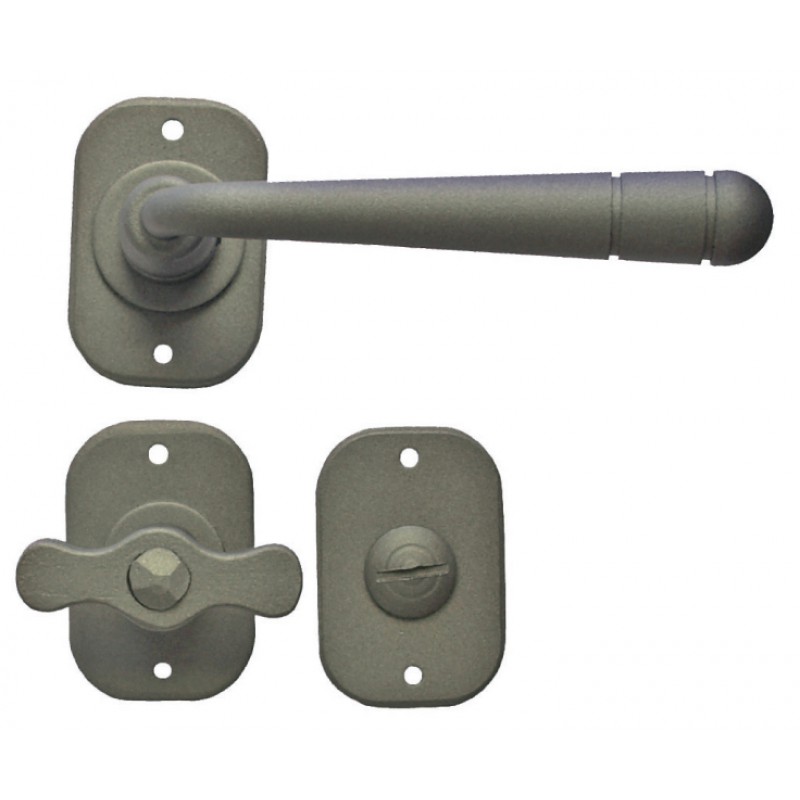 Bern Galbusera Door Handle with Rosette and Escutcheon Plate