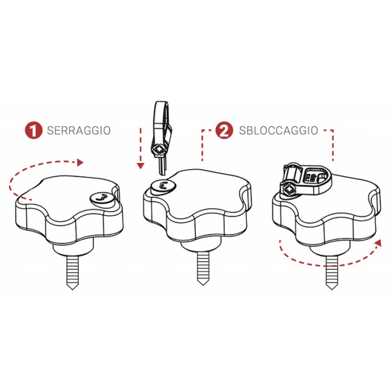 Blindy Key Security Knob with Key Anti-Burglary System Armour Doors and Windows