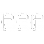 Brillant Crystal 1526 Door Handle on Plate Linea Calì Vintage