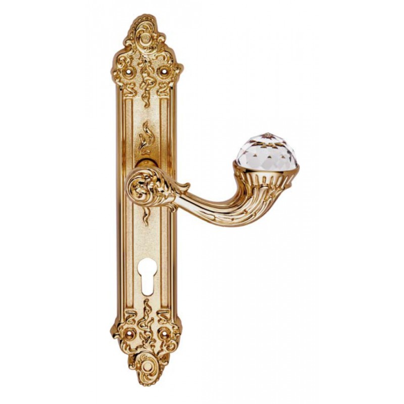 Brillant Crystal 1526 Door Handle on Plate Linea Calì Vintage